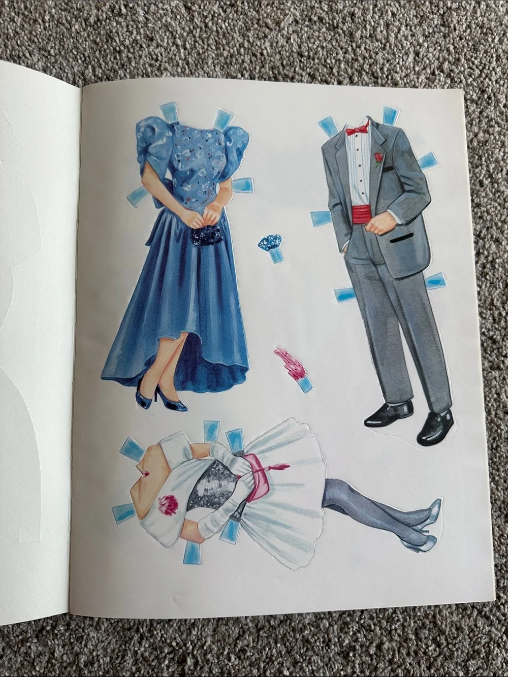 Paper Doll Activity Books - Mint Green & Purple Covers